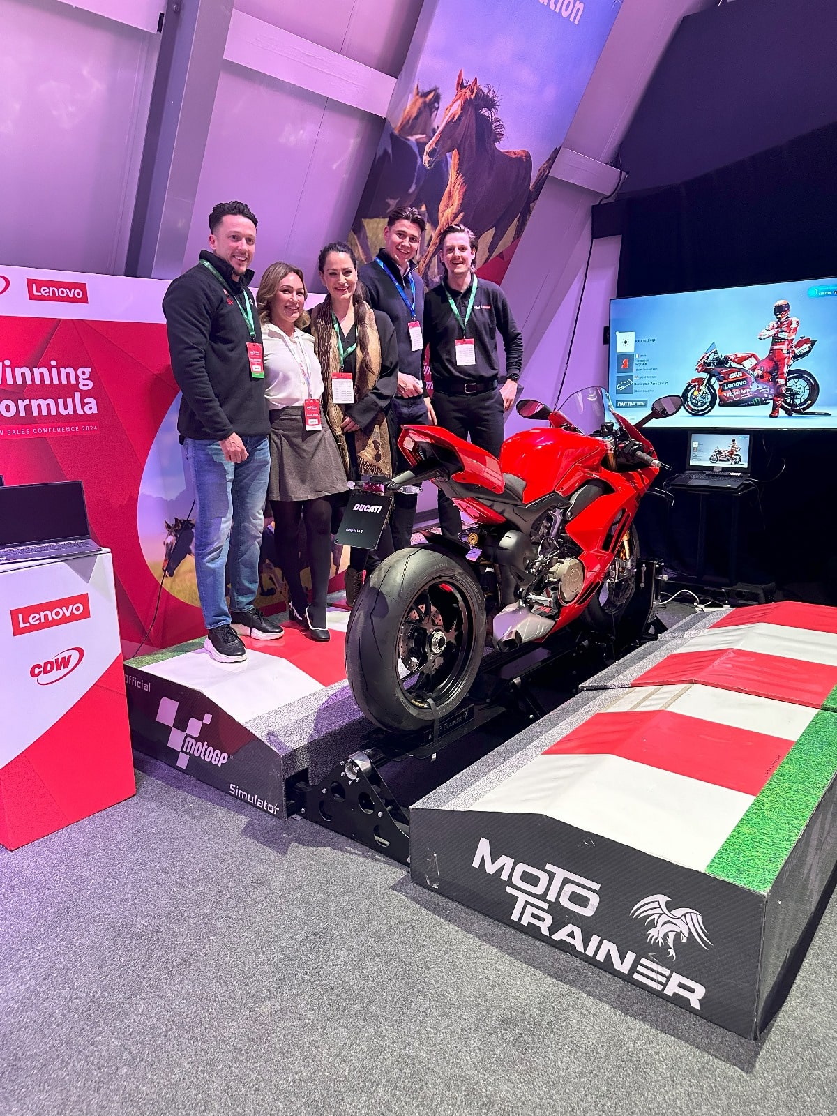 Simulator, event, lenovo, motorcycle, ducati, mototrainer, customer experience, motorcyclesimulator, motorbikesimulator,