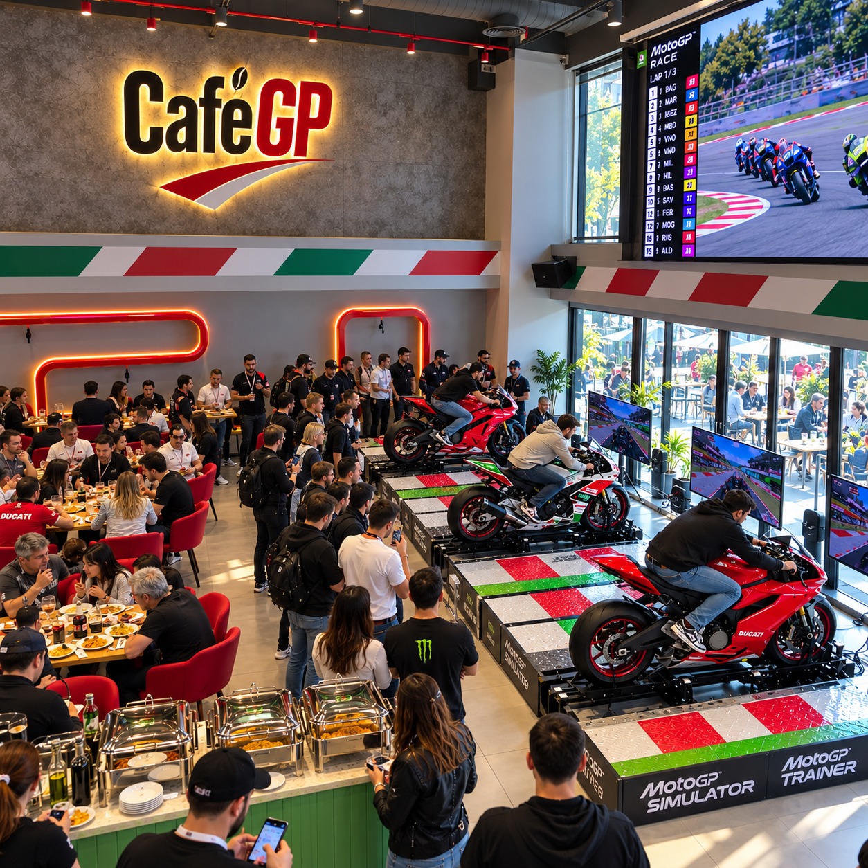 caffegp, kolkata, india, motogpsimulator, moto trainer, restaurant, customer experience,